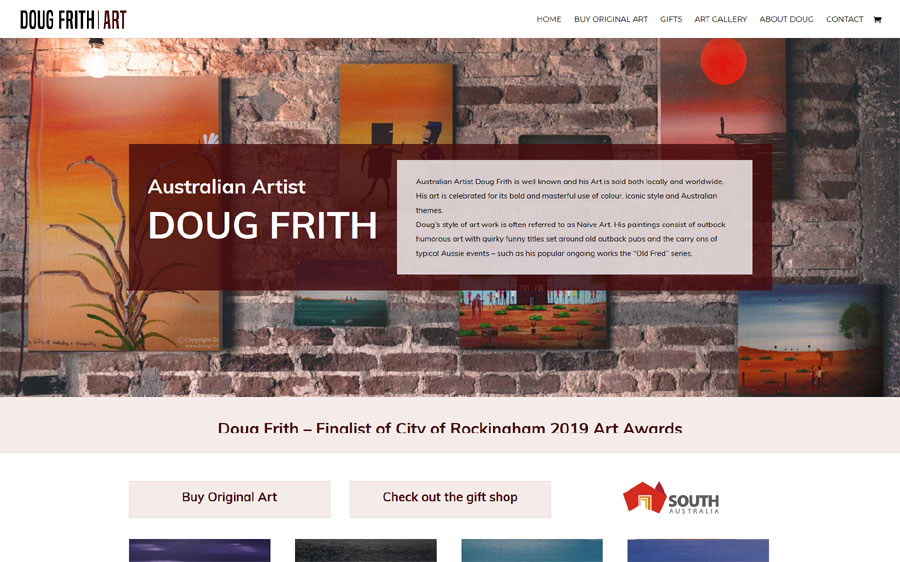 Website for Australian artist Doug Frith