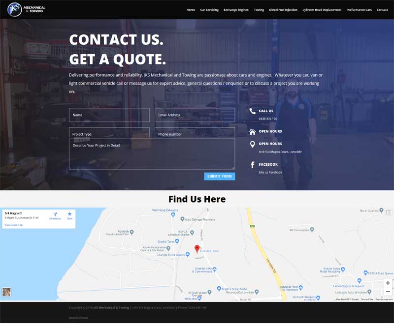 website design for jks mechanical and towing lonsdale website design for jks mechanical and towing lonsdale