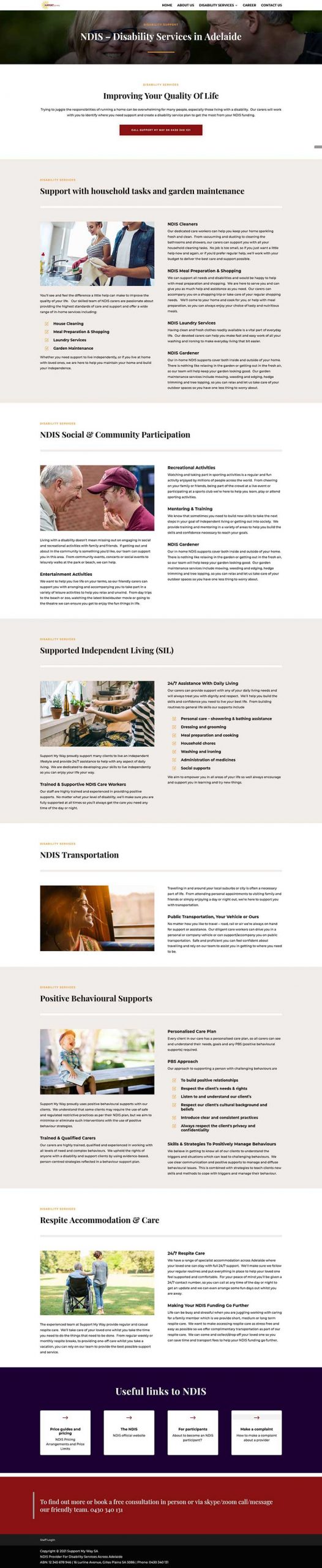 redesign of website adelaide