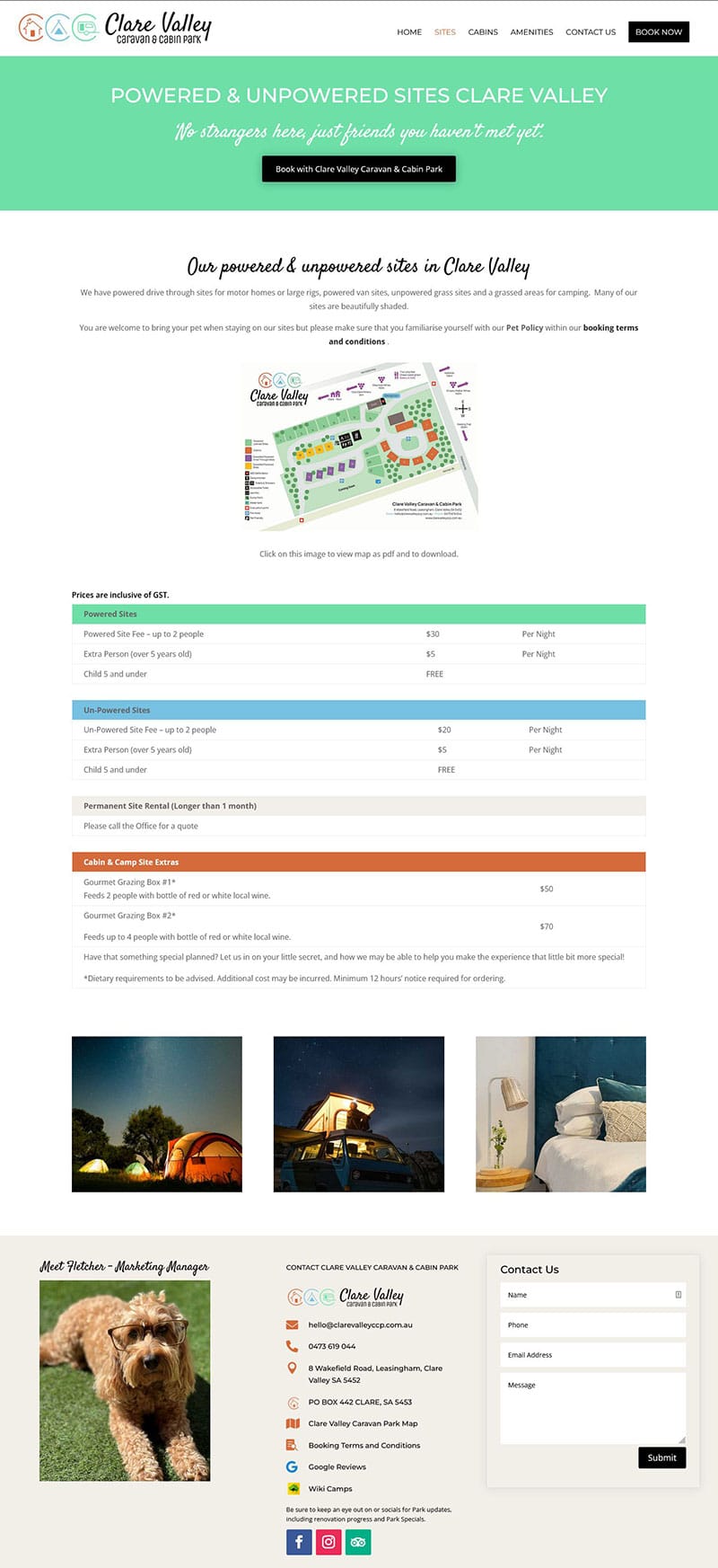 website design for clare valley caravan park website design for clare valley caravan park