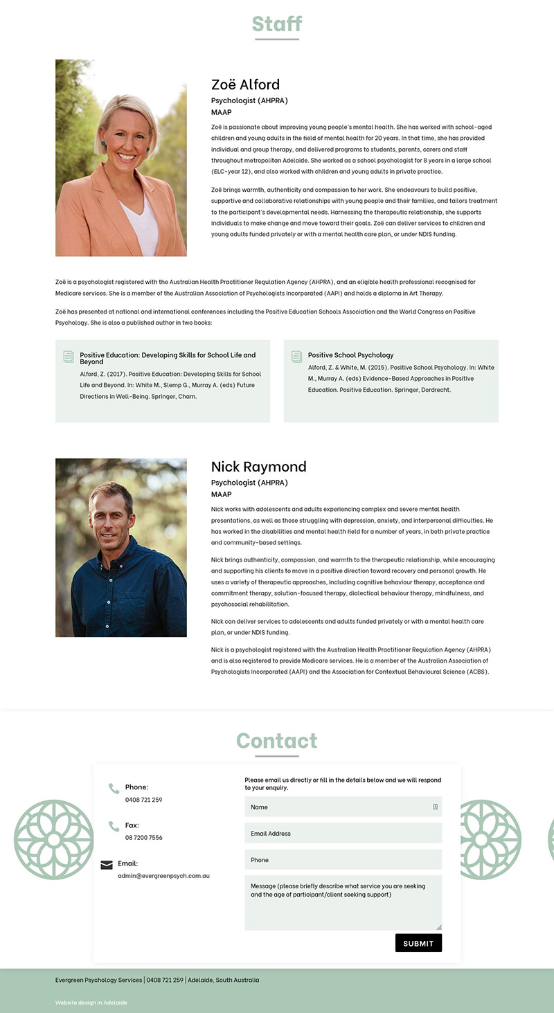 phycology-website-design2 website design for clare valley caravan park
