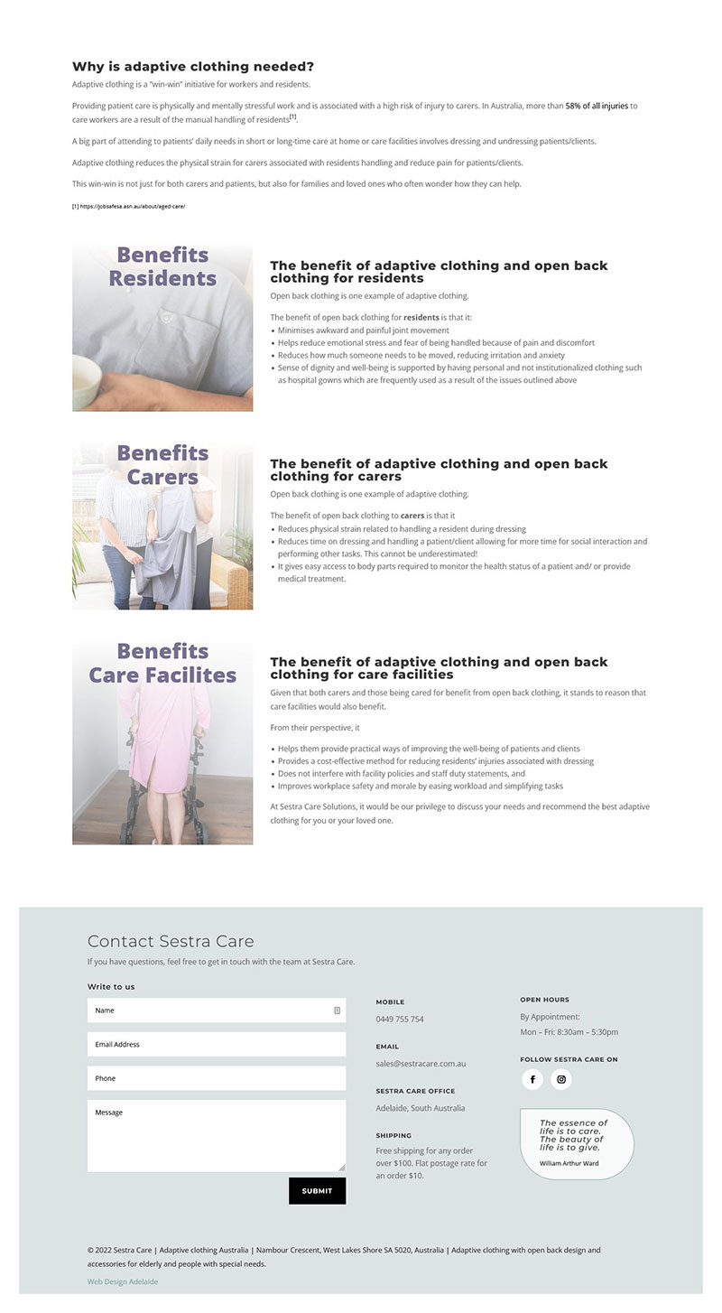 Adaptive clothing for elderly and people with special needs Adaptive clothing for elderly and people with special needs