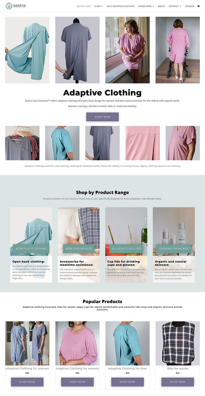Adaptive clothing for elderly and people with special needs Adaptive clothing for elderly and people with special needs