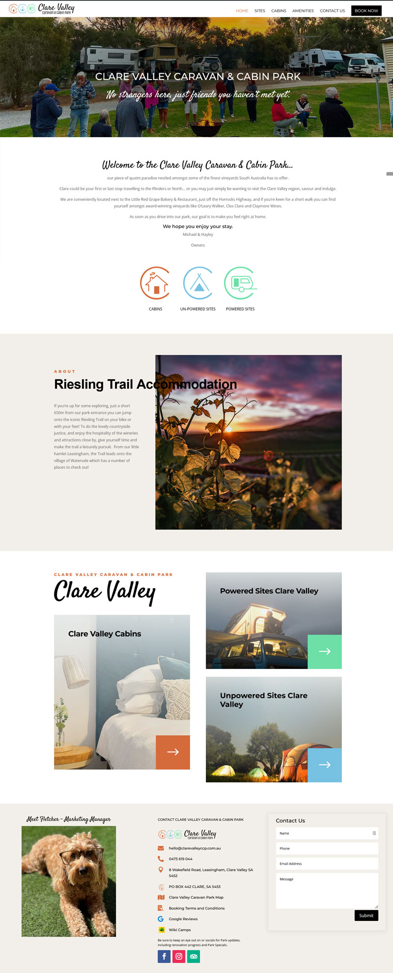website design for clare valley caravan park website design for clare valley caravan park