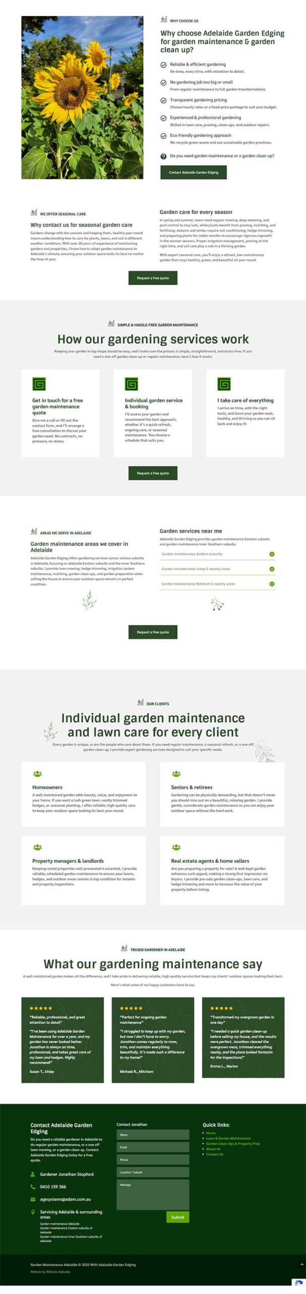 web design for garden services Adelaide web design for garden services Adelaide