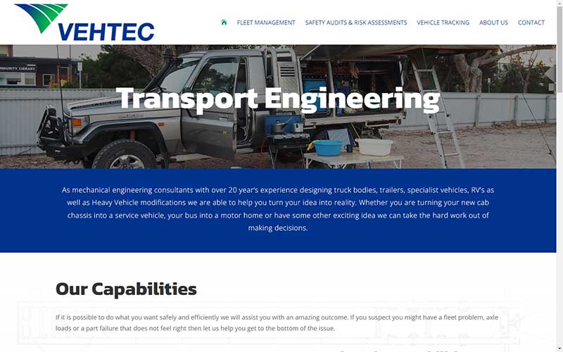 vehtect-engineering-website-design-adelaide Website design for manufacturing Adelaide